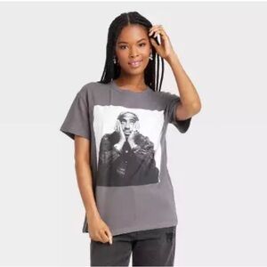 2PAC Gray Graphic T-Shirt